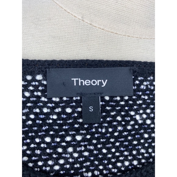 Theory Wool Blend Long Sleeve Heather Black Top - Picture 7 of 10